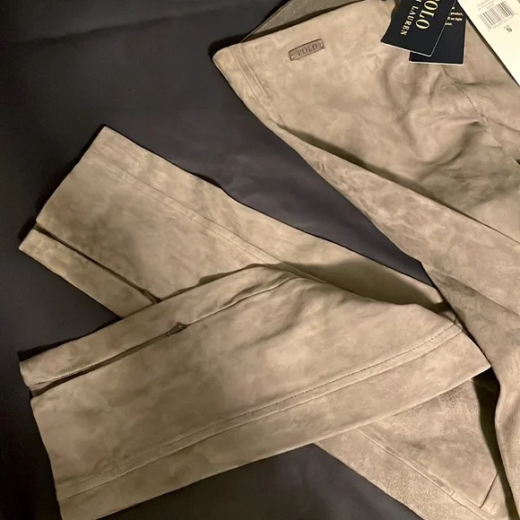Polo Ralph Lauren Lamb-Suede Skinny Pants - Picture 7 of 7